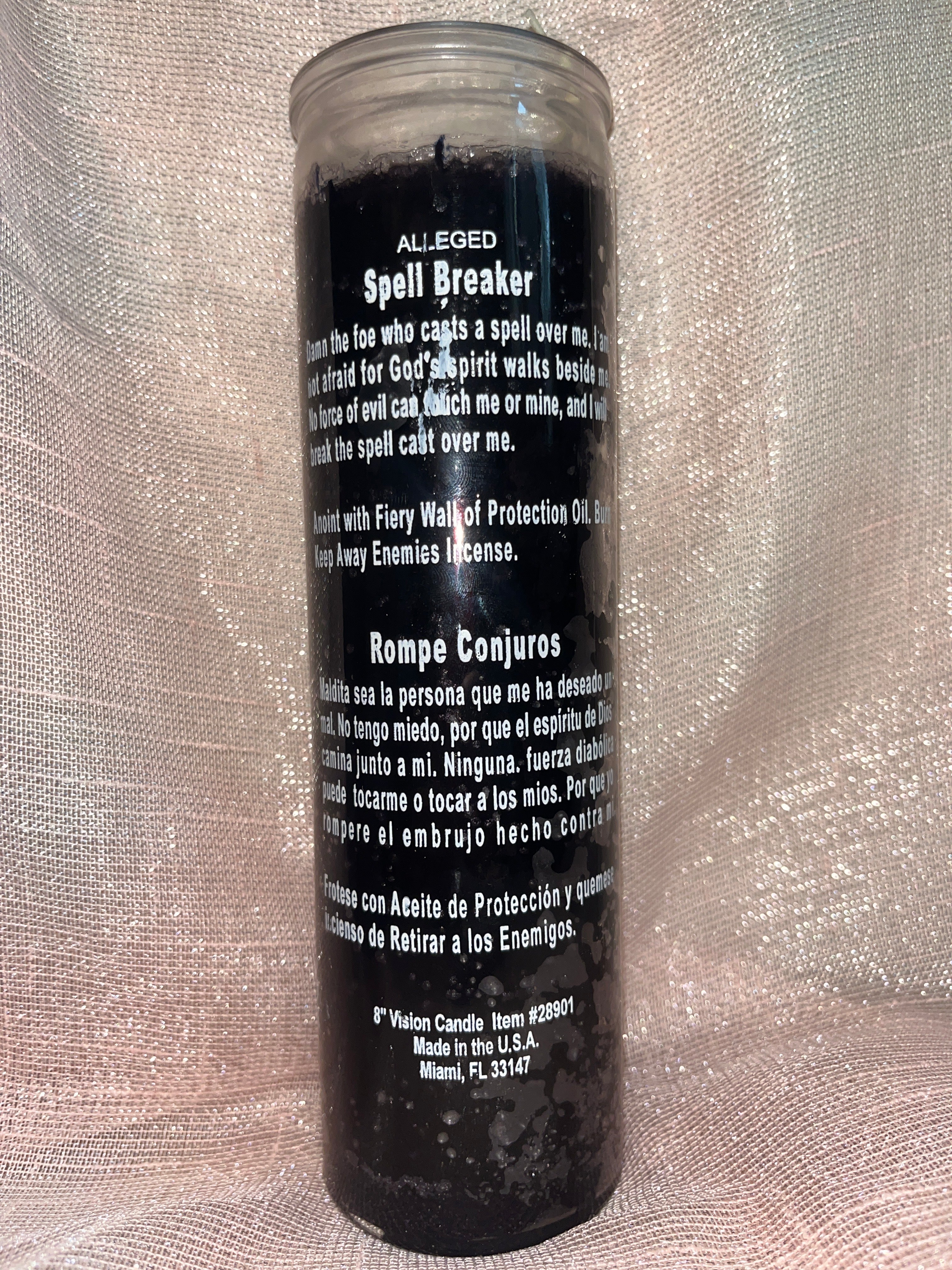 Spell Breaker Candle - Fixed Candle for Hoodoo Voodoo Santeria