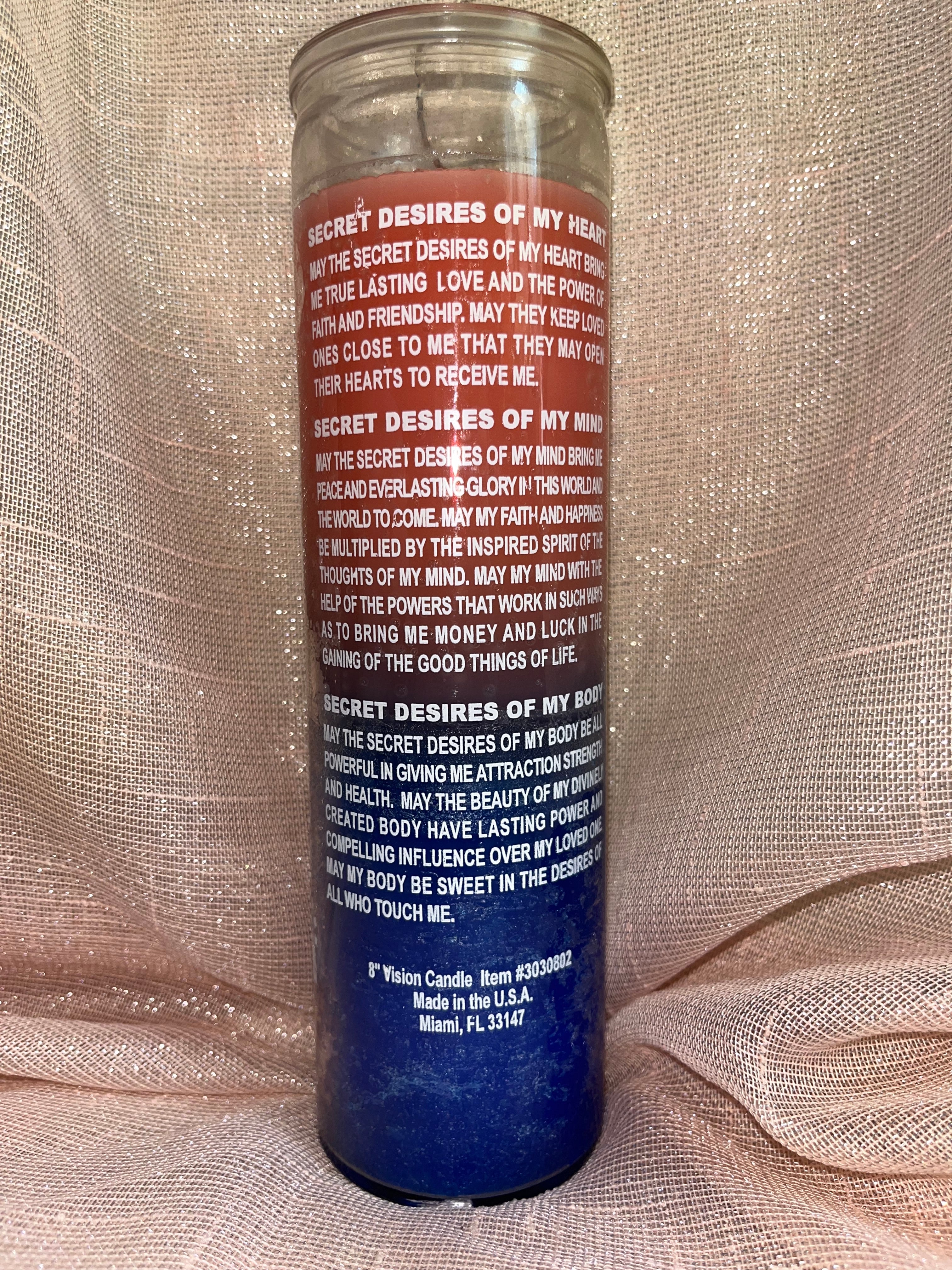 Secret Desires Candle - Fixed Candle for Hoodoo Voodoo Santeria