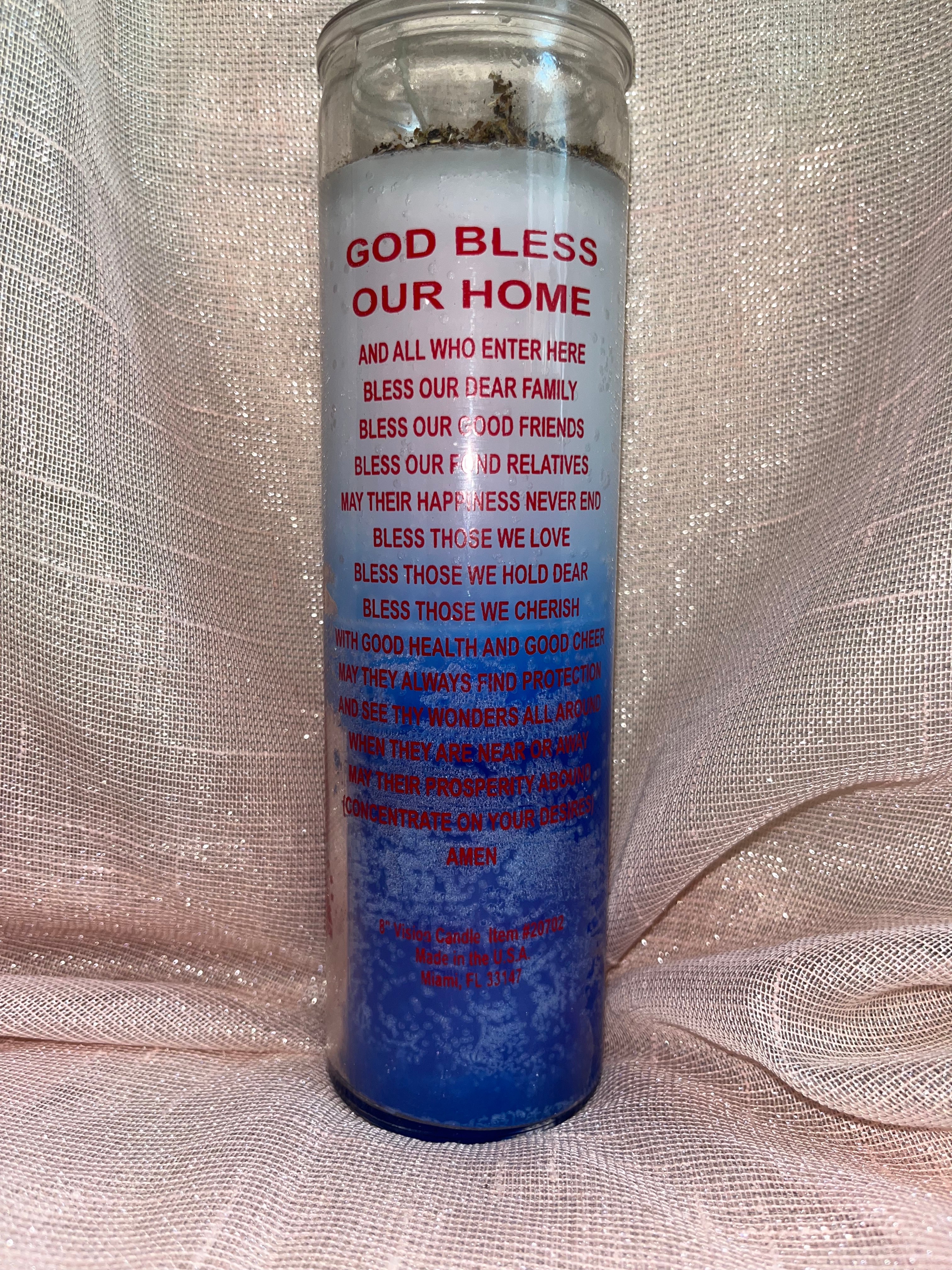 Peaceful Home Candle- Fixed Candle for Hoodoo Voodoo Santeria