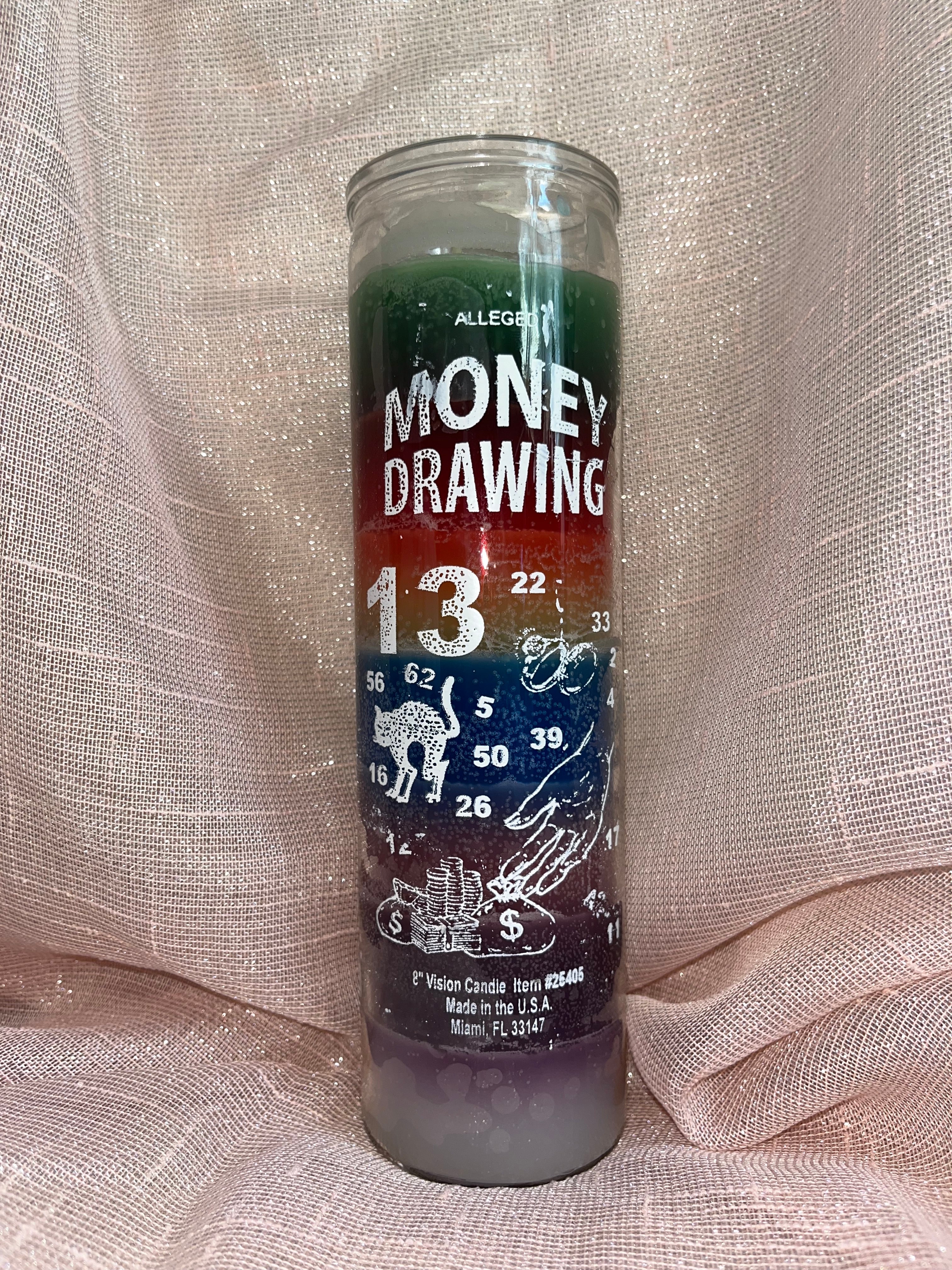 "Money Drawing" Candle - Fixed Candle for Hoodoo Voodoo Santeria