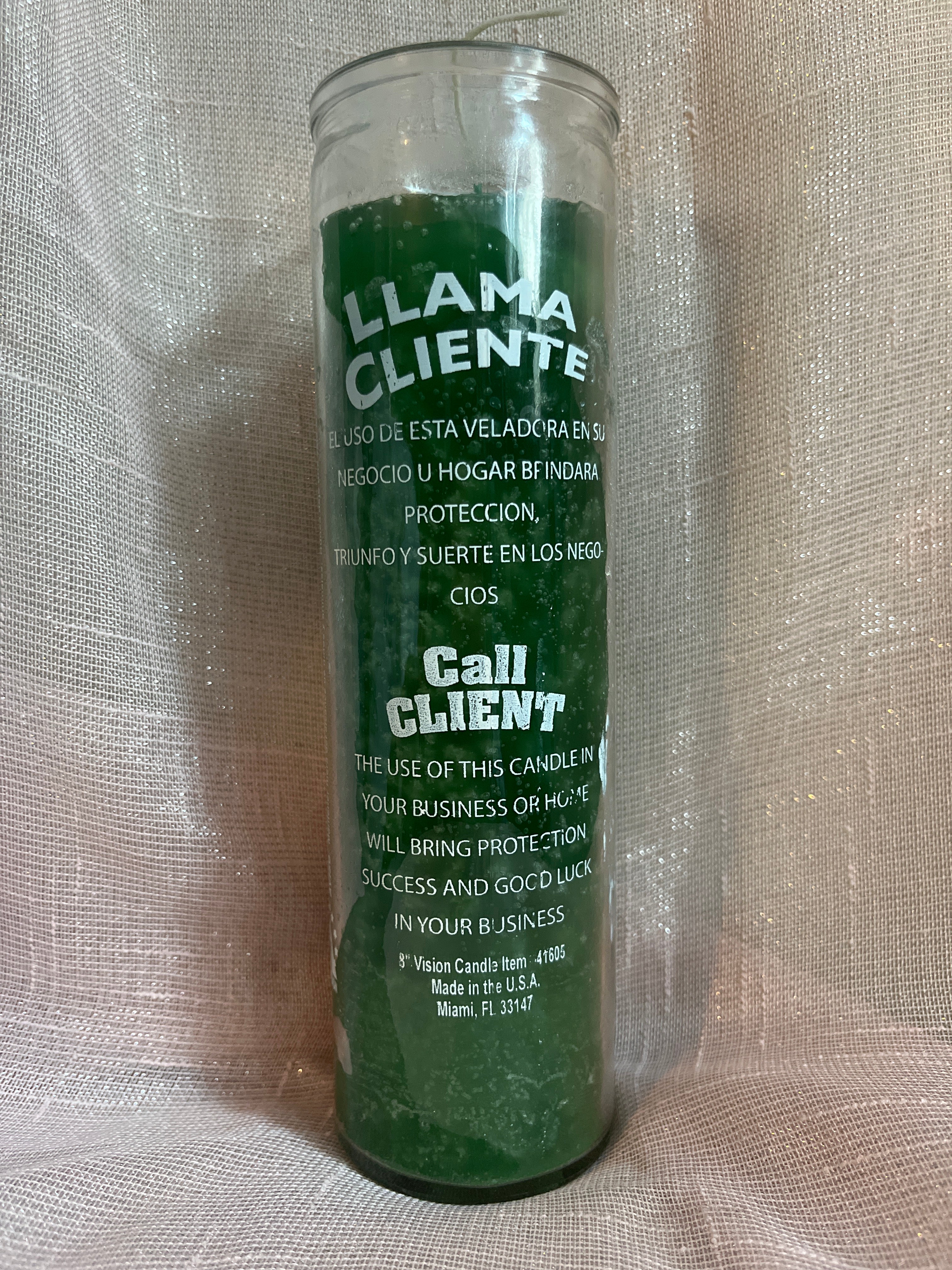Call Client (Llama Cliente) Fixed Candle- Hoodoo, Voodoo, Santeria