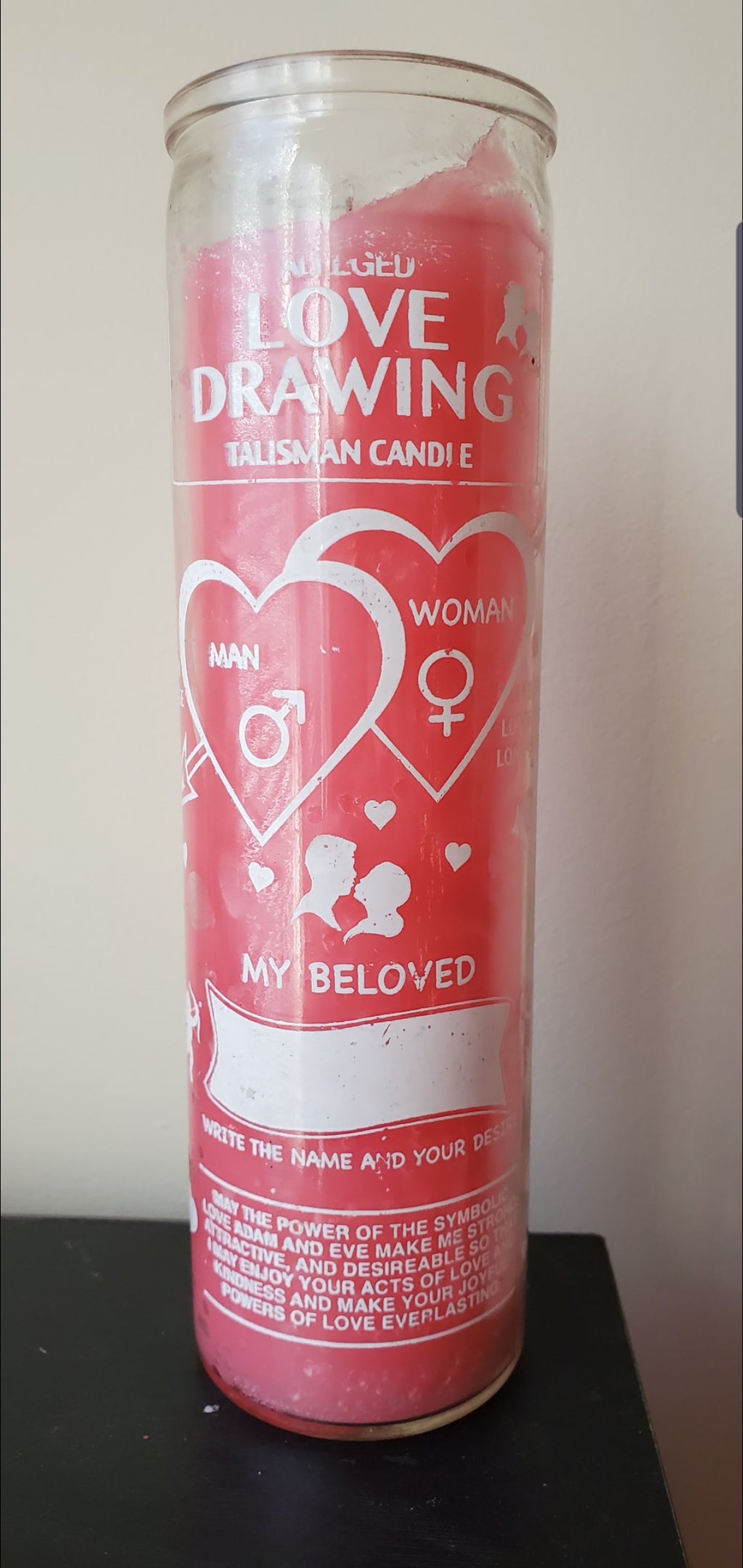 "Love Drawing" Candle- Fixed Candle for Hoodoo Voodoo Santeria